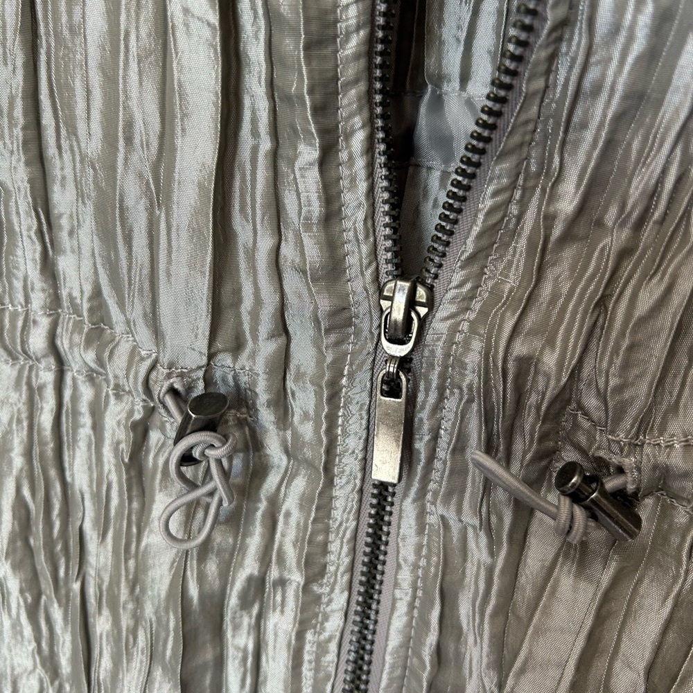 Ruby Red Presents This Crinkle Silver Jacket. - image 3